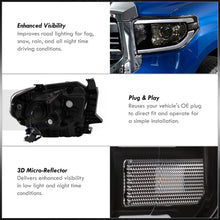 Load image into Gallery viewer, Toyota Tundra 2014-2021 LED DRL Bar Projector Headlights Black Housing Clear Len Clear Reflector (Halogen Models Only)
