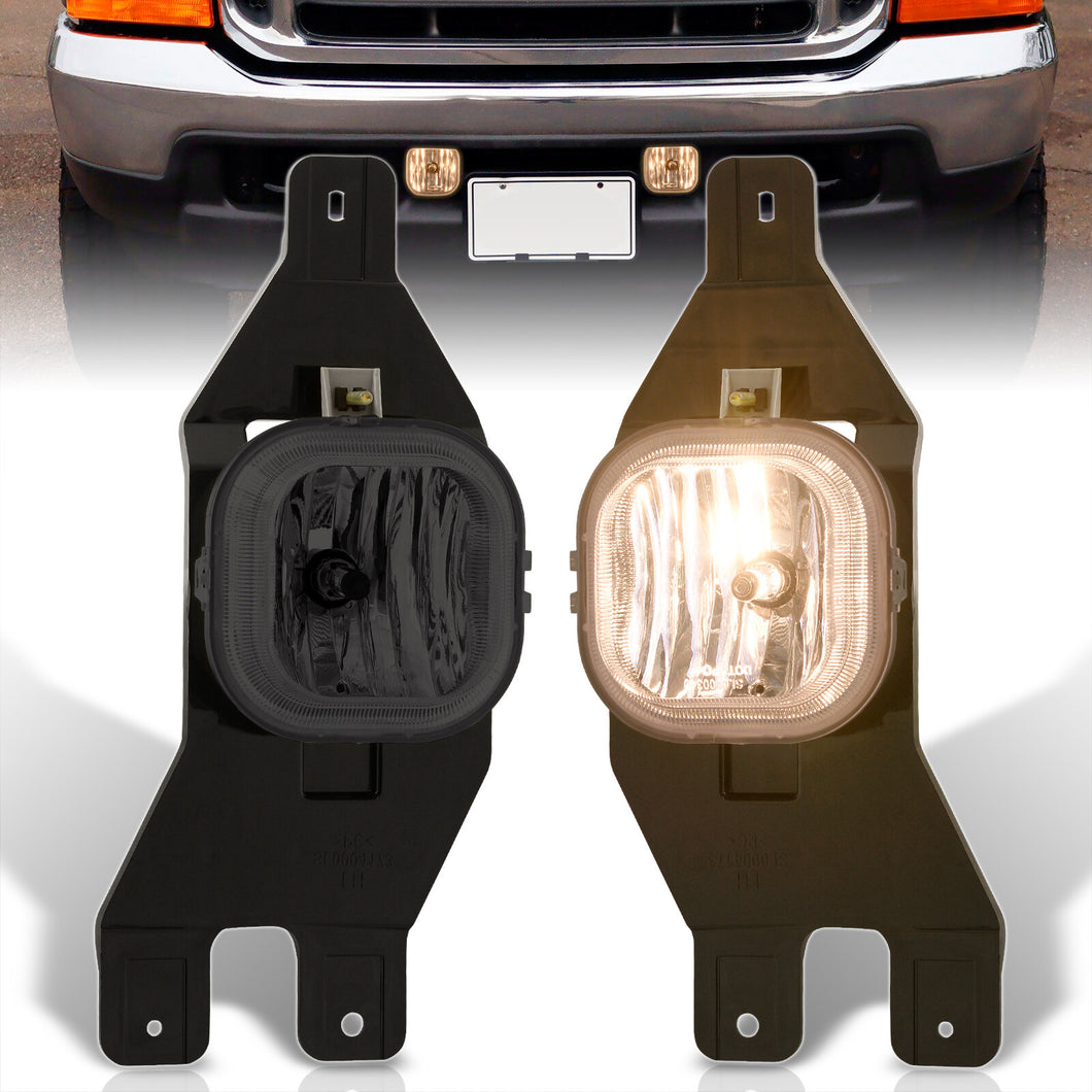 Ford F250 F350 F450 F550 Super Duty 1999-2004 / Excursion 2000-2004 Front Fog Lights Smoked Len (Includes Switch & Wiring Harness)