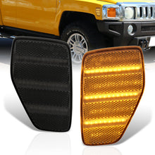 Load image into Gallery viewer, Hummer H3 2006-2010 / H3T 2009-2010 Front Amber LED Side Marker Lights Smoke Len
