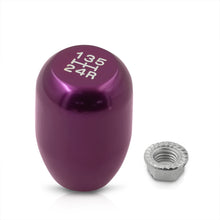 Load image into Gallery viewer, Universal 5 Speed M10x1.5 Type-R Style Shift Knob Purple with White Lettering
