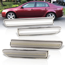 Load image into Gallery viewer, Acura TL 2004-2008 4 Piece Front White &amp; Rear White LED Side Marker Lights Clear Len (Not Compatible On Type-S Models)
