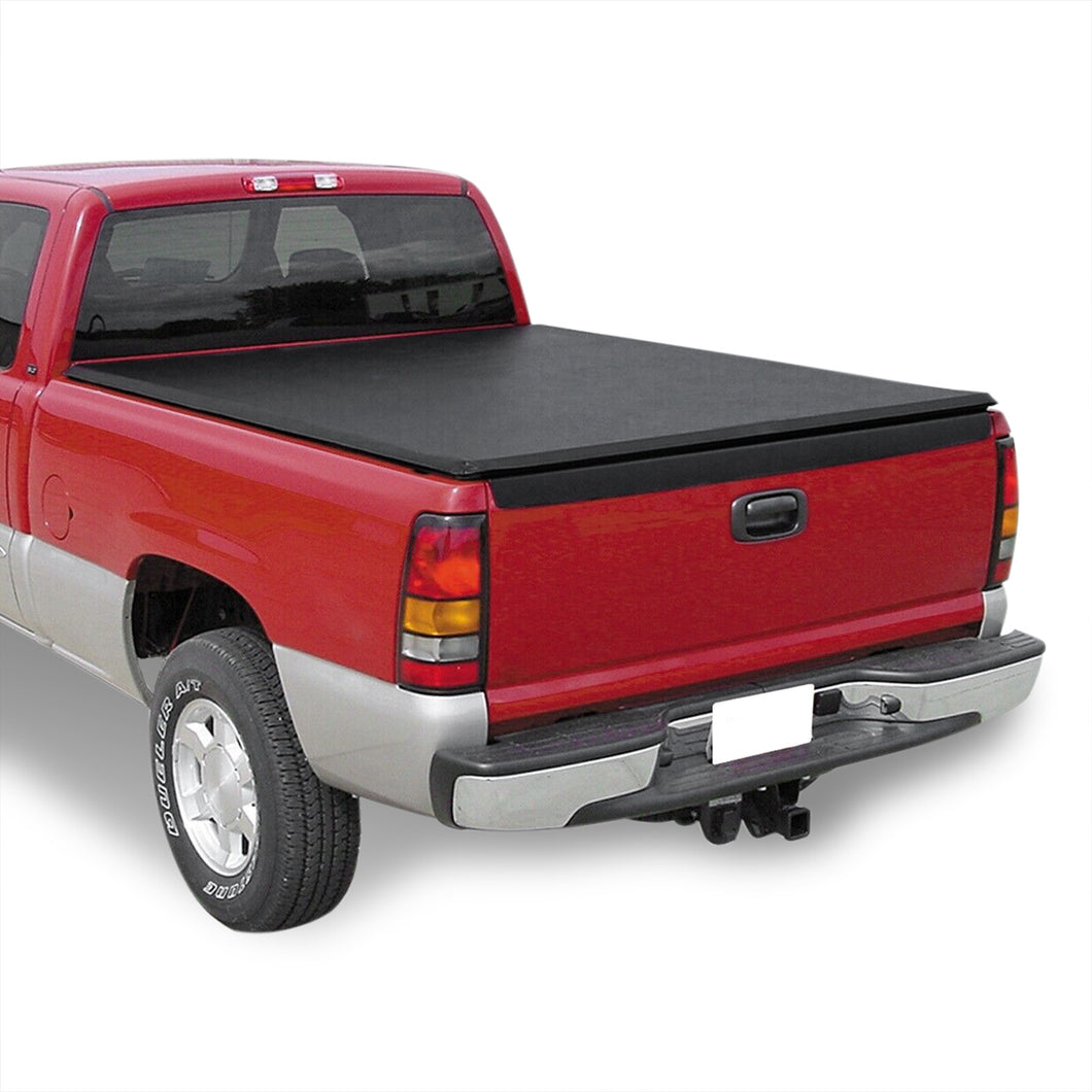 Chevrolet Silverado 1500 5.8FT 2004-2007 / GMC Sierra 1500 5.8FT 2004-2007 Soft 4 Fold Truck Tonneau Bed Cover (Extra Short Bed 5´8