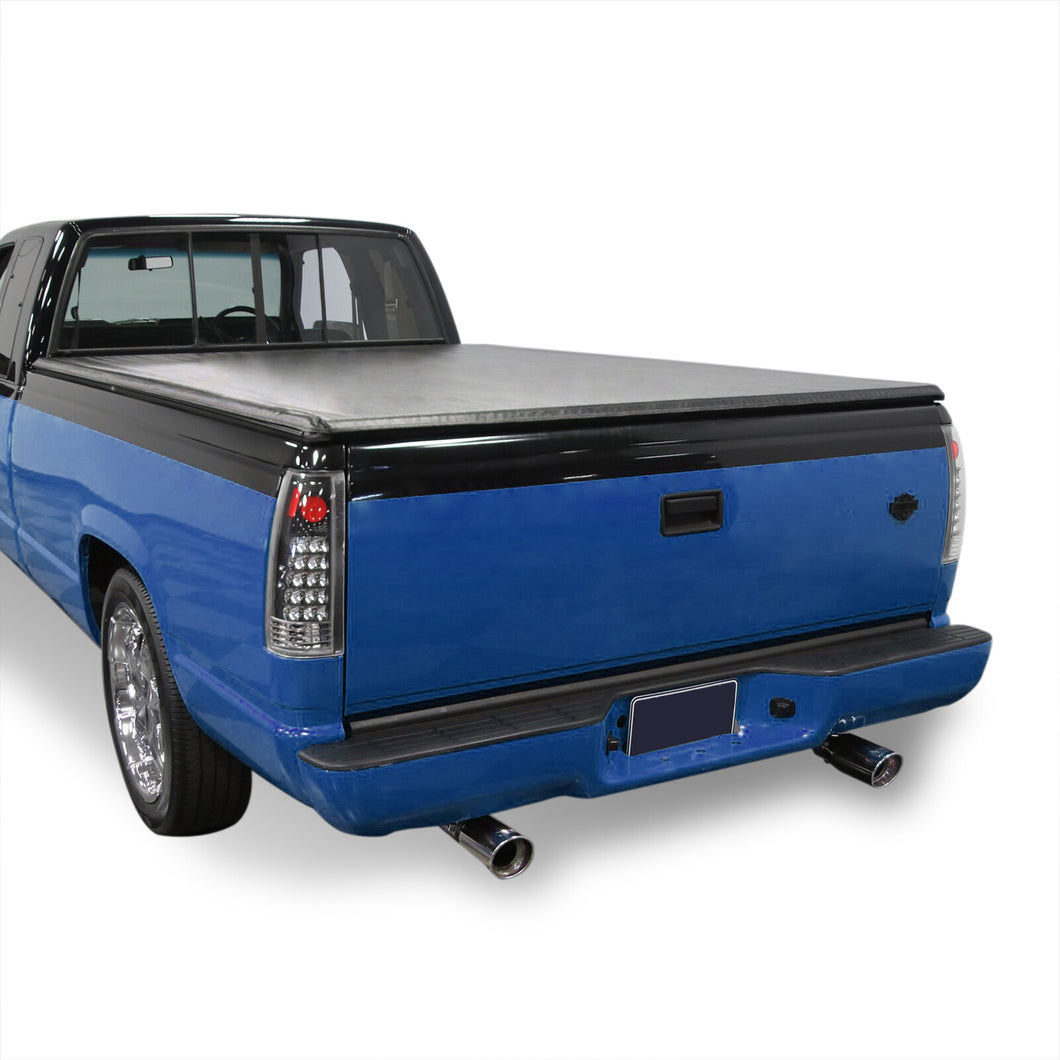 Chevrolet C/K Silverado 1988-2007 / GMC C/K Sierra 1988-2007 8FT Soft 4 Fold Truck Tonneau Bed Cover (Long Bed 8´)