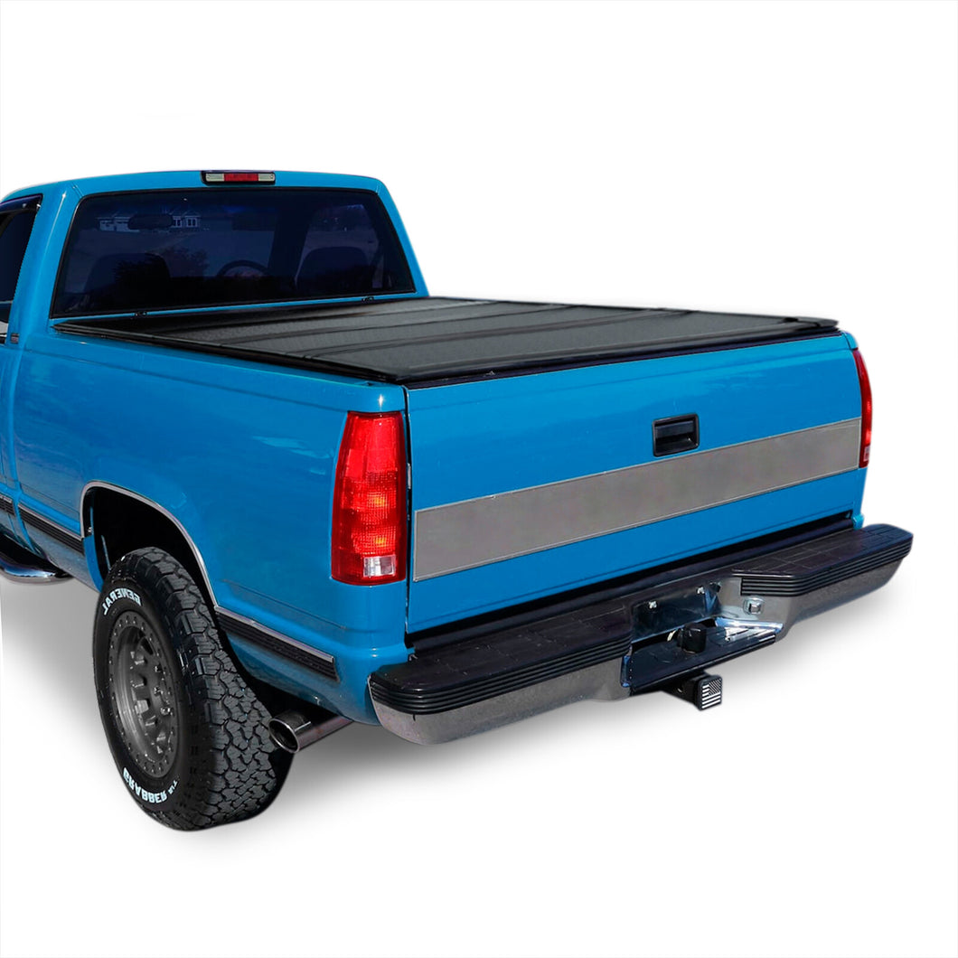 Chevrolet C/K Silverado 1988-2007 / GMC C/K Sierra 1988-2007 8FT Hard 4 Fold Truck Tonneau Bed Cover (Long Bed 8´)