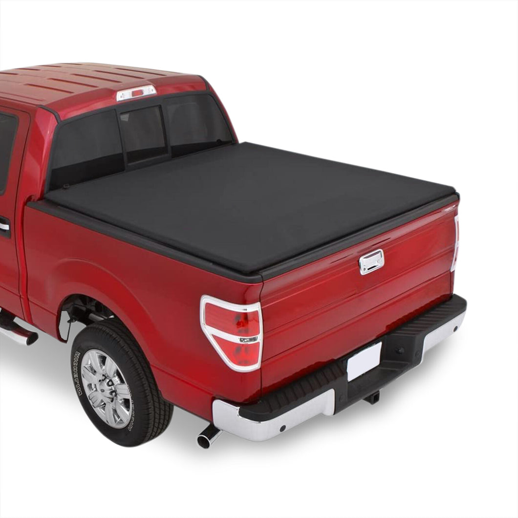 Ford F150 6.5FT 2009-2014 Soft 4 Fold Truck Tonneau Bed Cover (Standard Short Bed 6´5