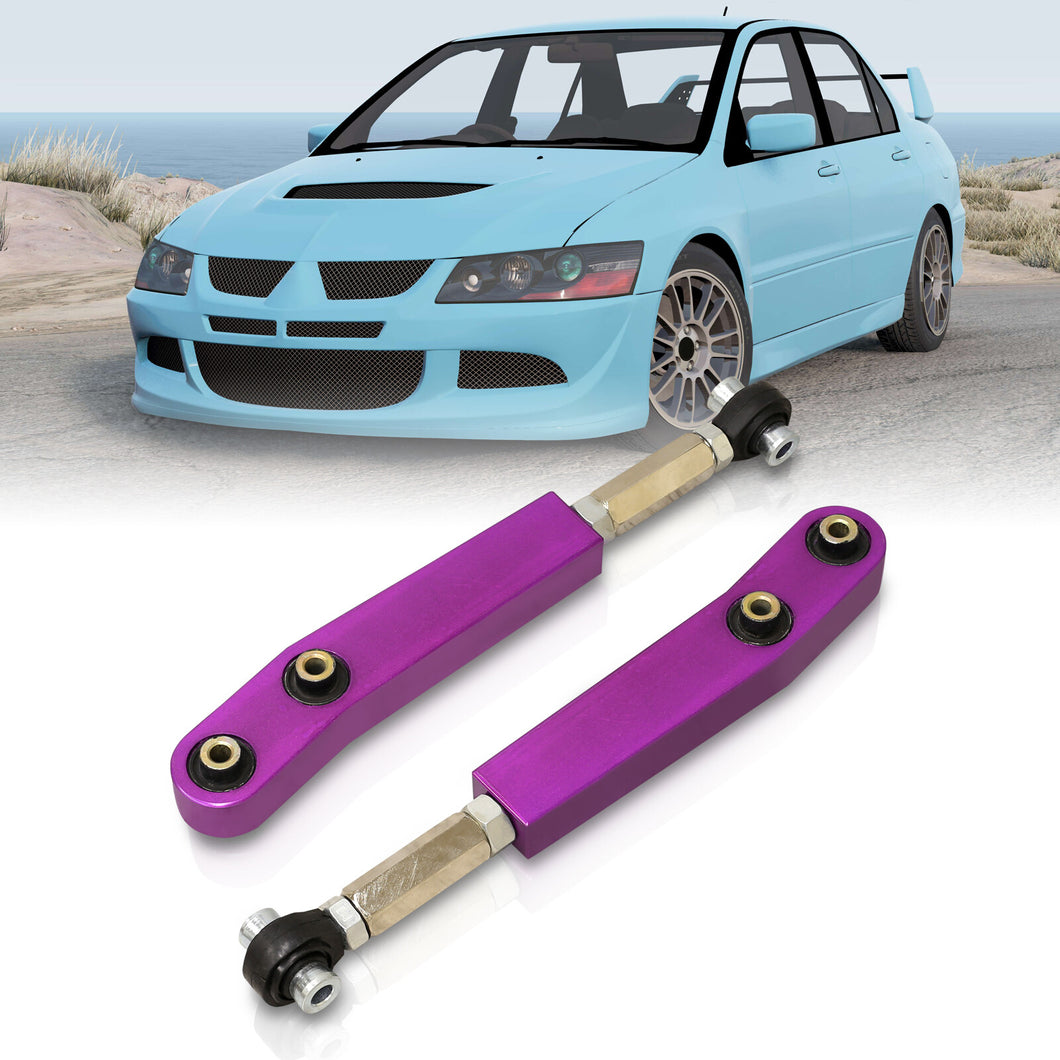 Mitsubishi Lancer EVO VII VIII IX 2003-2007 Rear Lower Adjustable Camber Kit Control Arms Purple