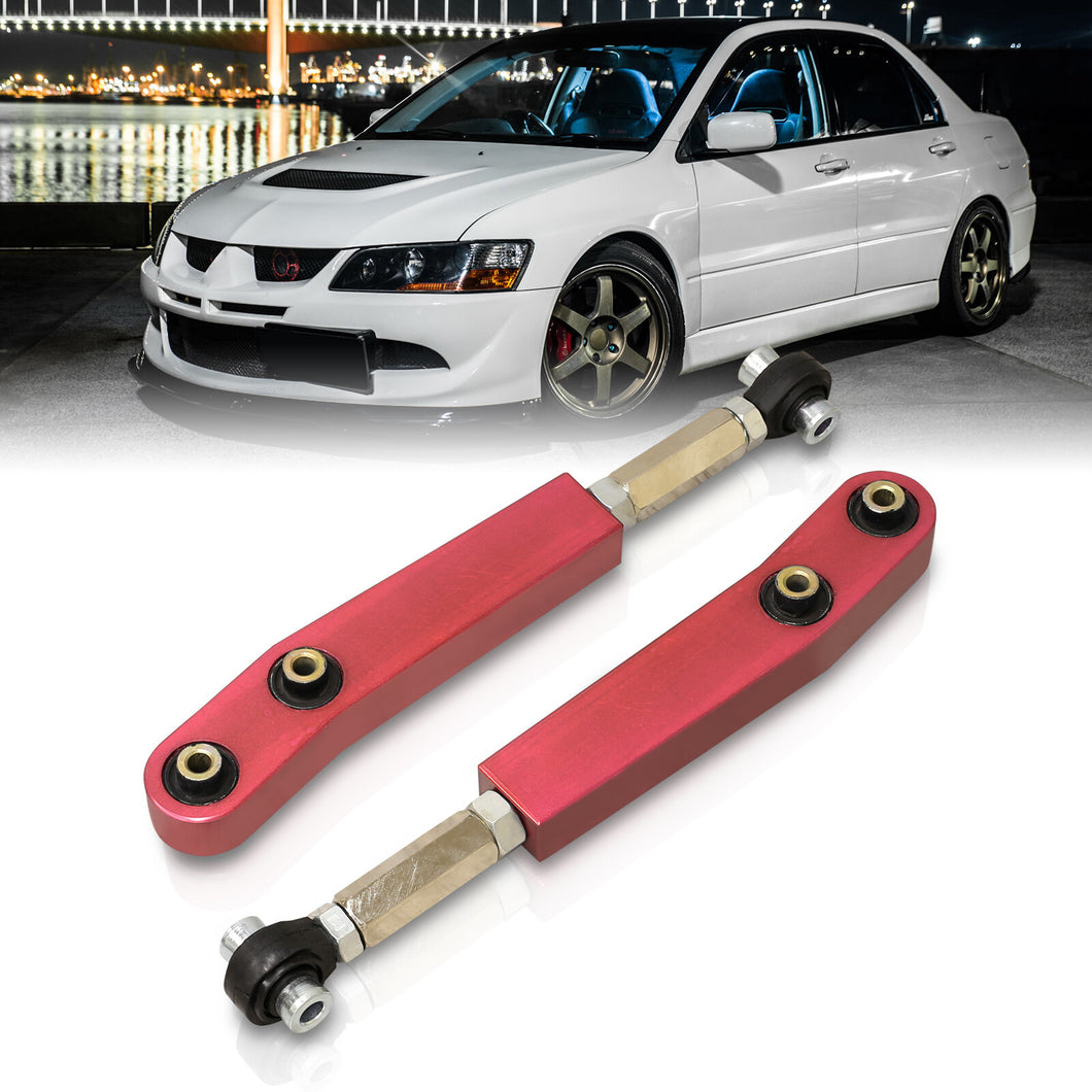 Mitsubishi Lancer EVO VII VIII IX 2003-2007 Rear Lower Adjustable Camber Kit Control Arms Red