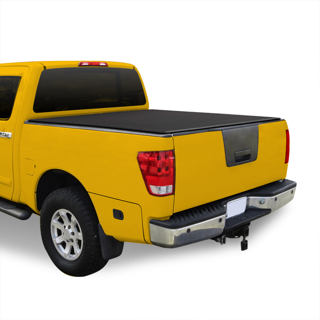 Nissan Titan 5.5FT 2004-2015 Soft Tri Fold Truck Tonneau Bed Cover (Extra Short Bed 5´5