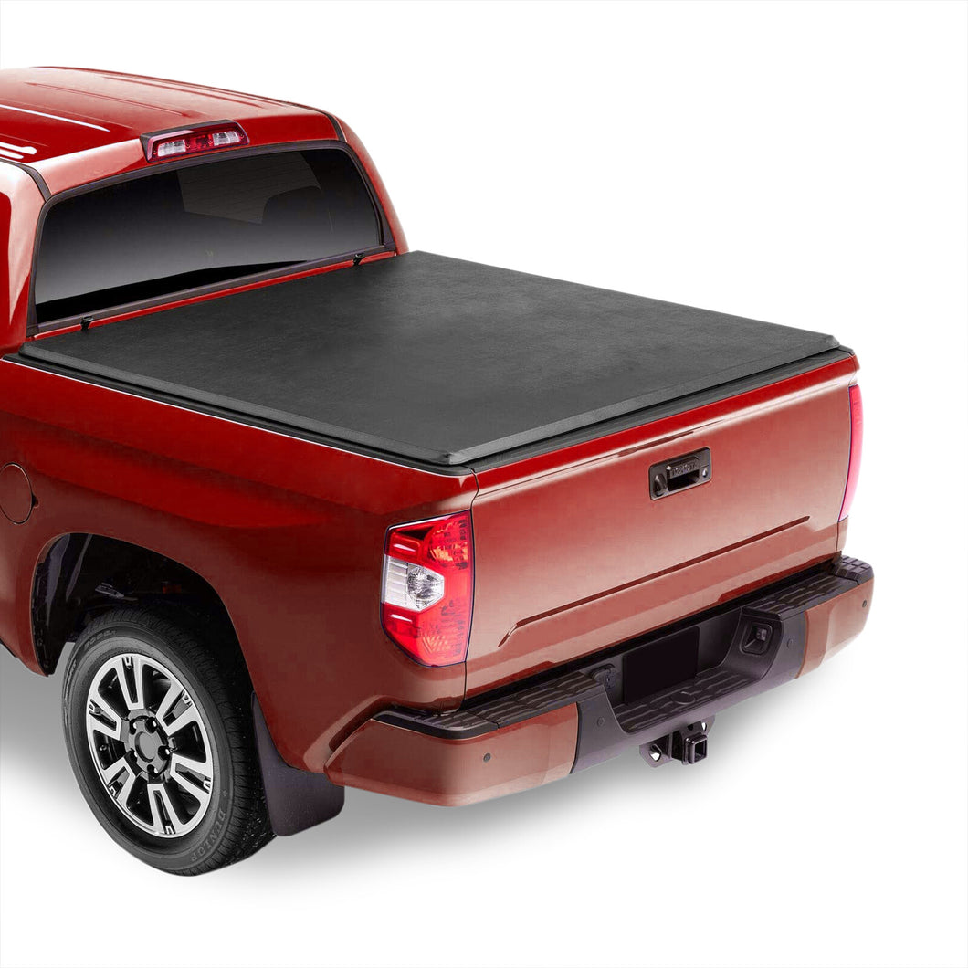 Toyota Tundra 6.5FT 2014-2021 Soft 4 Fold Truck Tonneau Bed Cover (Standard Short Bed 6´5