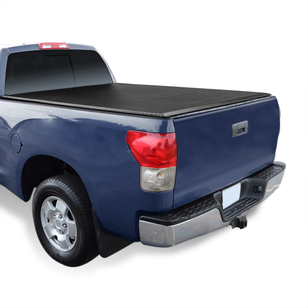 Toyota Tundra 6.5FT 2007-2013 Soft 4 Fold Truck Tonneau Bed Cover (Standard Short Bed 6´5