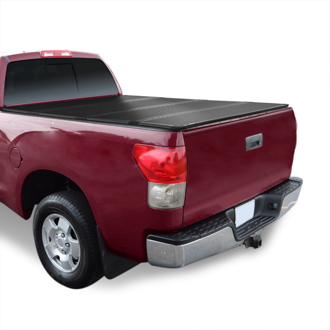 Toyota Tundra 8FT 2007-2013 Hard 4 Fold Truck Tonneau Bed Cover (Long Bed 8´)