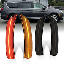 Load image into Gallery viewer, Chrysler Pacifica 2017-2022 / Voyager 2020-2022 4 Piece Front Amber &amp; Rear Red LED Fender Side Marker Lights Smoke Len
