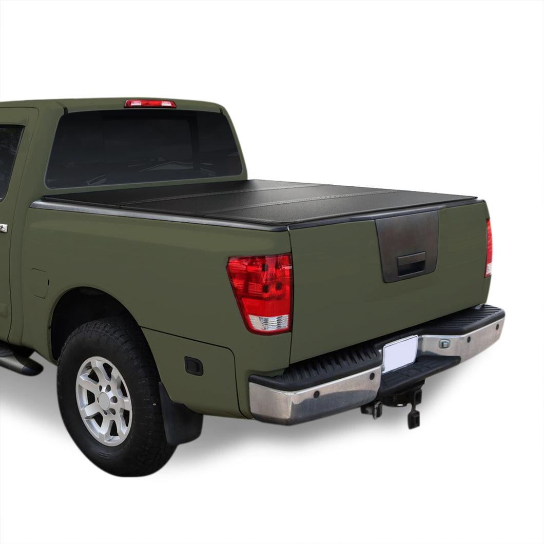 Nissan Titan 6.5FT 2004-2015 Hard Tri Fold Truck Tonneau Bed Cover (Standard Short Bed 6´5