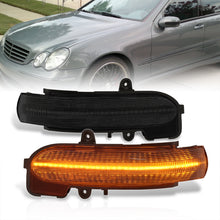 Load image into Gallery viewer, Mercedes C-Class W203 2001-2007 Front Amber Sequential LED Side Mirror Signal Marker Lights Smoke Len
