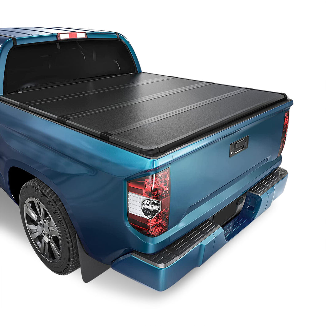 Toyota Tundra 8FT 2014-2021 Hard 4 Fold Truck Tonneau Bed Cover (Long Bed 8´)
