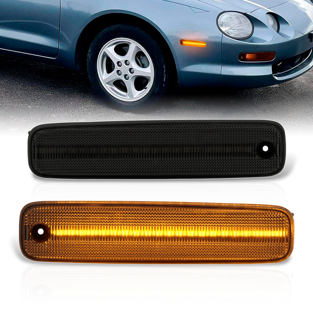 Toyota Celica 1994-1999 Front Amber LED Side Marker Lights Smoke Len