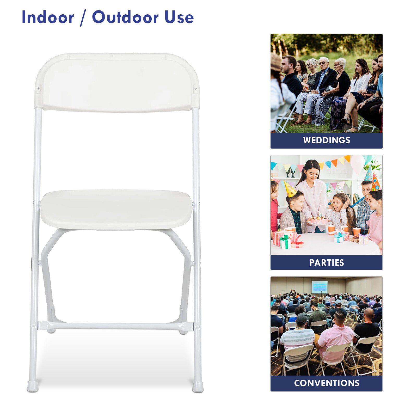 Wholesale Wedding Party Events PU Leather Garden Hotel Room Chair Commercial Stackable Metal Folding Chair Wholesale Wedding Party Events PU Leather Garden Hotel Room Chair Commercial Stackable Metal Folding Chair