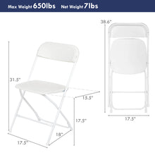 Load image into Gallery viewer, (10 Pack) Commercial Plastic Folding Stackable Chairs Seats -Event Wedding Party
