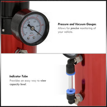 Load image into Gallery viewer, Universal 350ML Cylinder Oil Catch Can Tank 7.0&quot;x2.5&quot;x2.5&quot; + Breather Filter + Gauge Red
