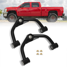 Load image into Gallery viewer, Chevrolet Silverado 2500HD 3500HD 8-Lug 2011-2019 / GMC Sierra 2500HD 3500HD 8-Lug 2011-2019 2-4&quot; Lift Front Upper Tubular Control Arms Black
