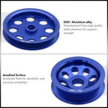 Load image into Gallery viewer, Nissan 240SX S14 S15 SR20 Underdrive Crank Pulley Blue
