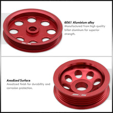 Load image into Gallery viewer, Nissan 240SX S14 S15 SR20 Underdrive Crank Pulley Red
