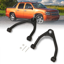 Load image into Gallery viewer, Chevrolet Silverado 1500 2007-2016 / GMC Sierra 1500 2007-2016 2-4&quot; Lift Front Upper Tubular Control Arms Black (Models With Factory Forged Steel Arms Only)
