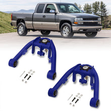 Load image into Gallery viewer, Chevrolet Silverado 1500 4WD 1999-2006 / GMC Sierra 1500 4WD 1999-2006 2-4&quot; Lift Front Upper Tubular Control Arms Blue (Dual Shock Mount)
