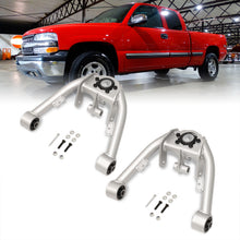Load image into Gallery viewer, Chevrolet Silverado 1500 4WD 1999-2006 / GMC Sierra 1500 4WD 1999-2006 2-4&quot; Lift Front Upper Tubular Control Arms Silver (Dual Shock Mount)

